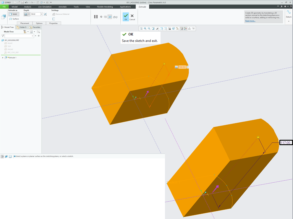 CREO PARAMETRIC 6.0 – PART DESIGN_Extruded part – Computer Aided Design ...