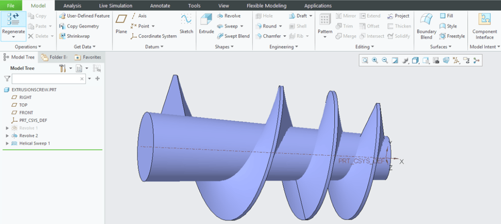 CREO PARAMETRIC 6.0 – PART DESIGN_Extrusion screw design – Computer ...