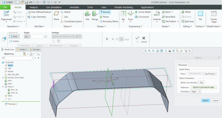 CREO PARAMETRIC 6.0 – SHEET METAL DESIGN_Sheet metal cover. – Computer ...